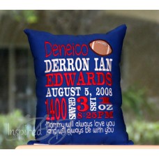 Football - Birth Announcement Pillow